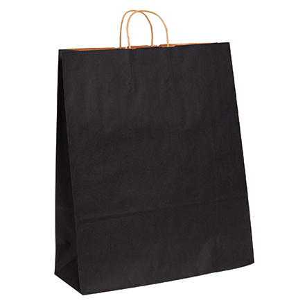 16 x 6 x 19 <span class='fraction'>1/4</span>" Black Tinted Shopping Bags